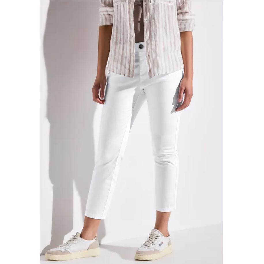 Street One 7/8 satijnen broek Wit