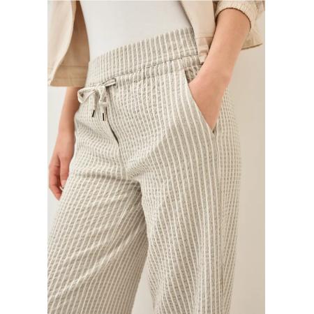 CECIL Gestreepte seersucker broek