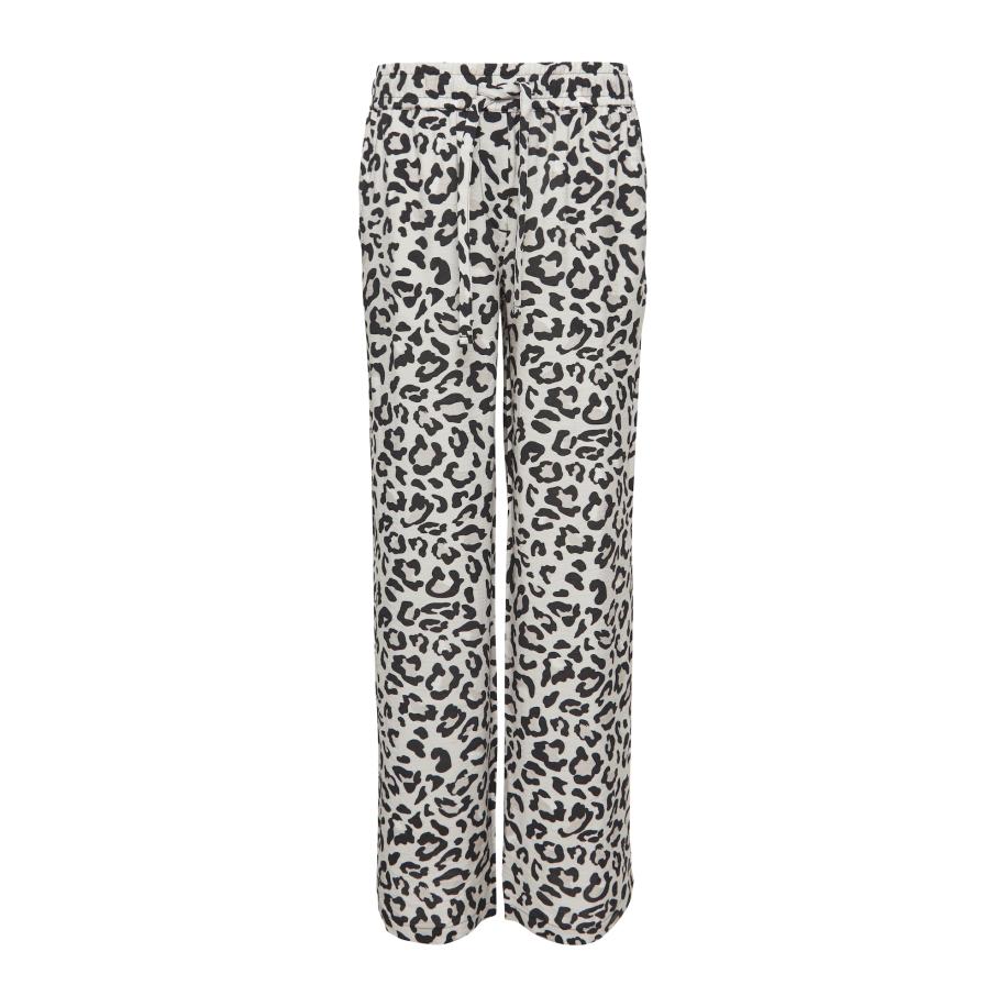 Comma COMMA Broek lichtgrijs / zwart -