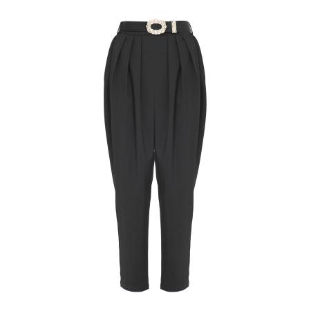 Influencer Influencer Bandplooibroek zwart