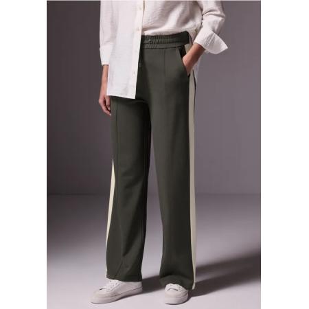 Street One Broek met contrasterende strepen