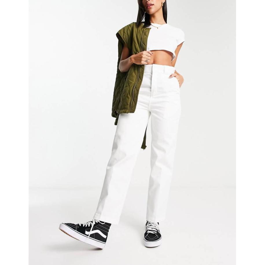 Dickies Phoenix Cropped broek in wit Wit