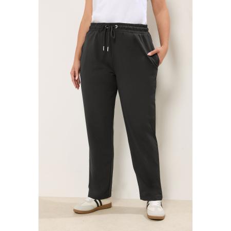 Yours Curve Zwarte Joggingbroek Met Rechte Pijpen Size 58-60