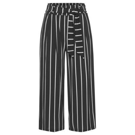 Lascana LASCANA Bandplooibroek zwart / wit