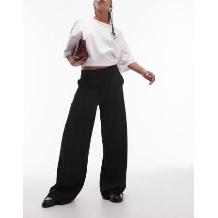Mango Soepele luchtige broek in zwart