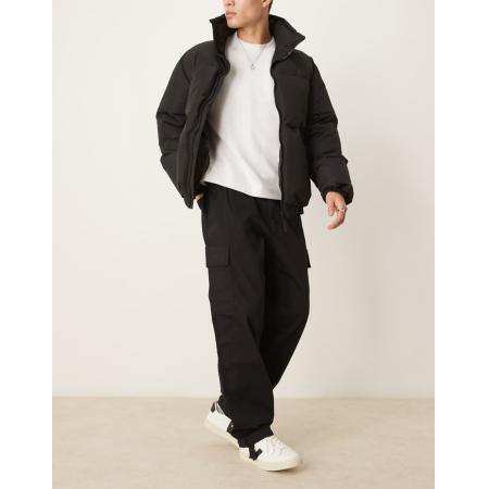 Calvin Klein Jeans - Cargobroek met rechte pijpen in zwart