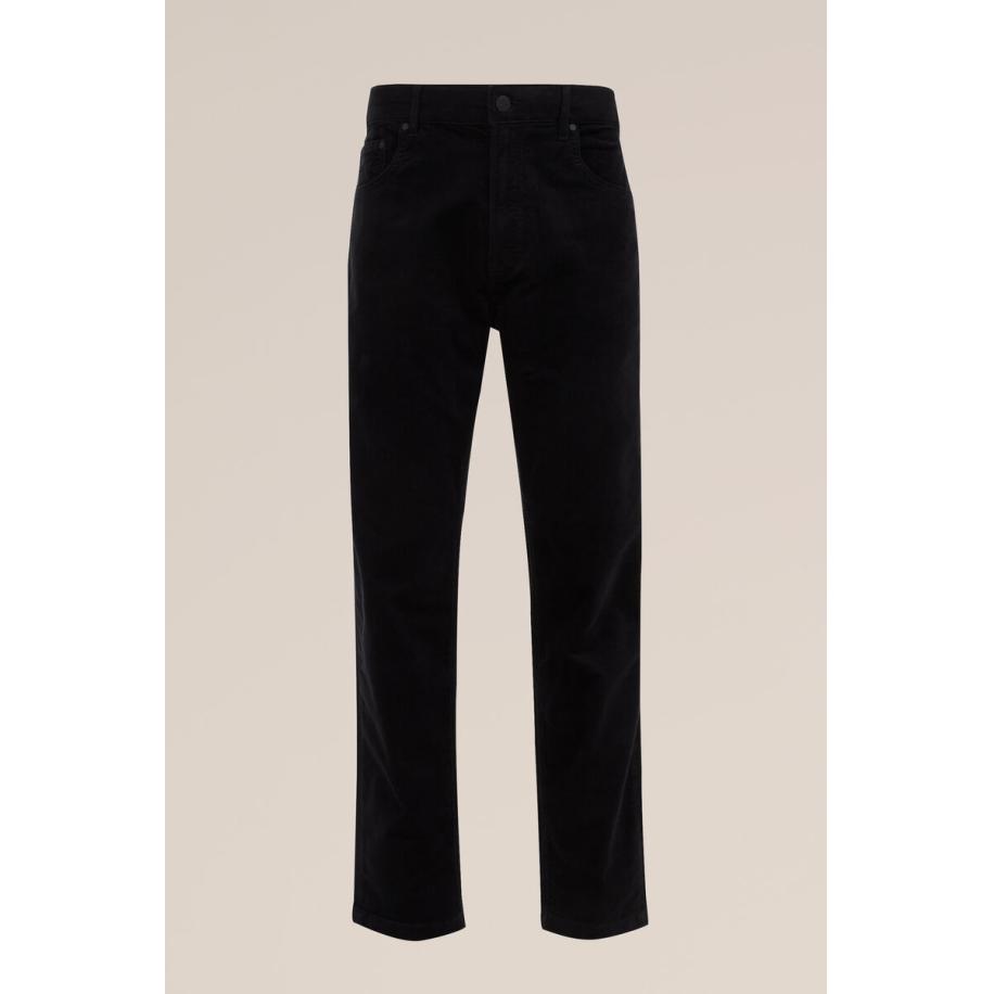 Van Gils heren tapered fit broek van corduroy - Tapered - Donkerblauw - Katoen - Maat: 32/34 Blauw