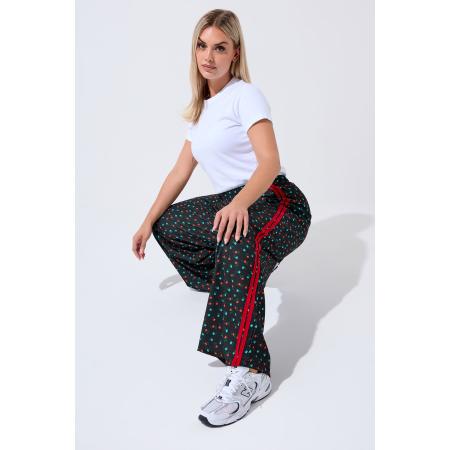 Limited Collection Zwarte Broek Met Strepen Aan De Zijkant En Wijde Pijpen Size 58-60