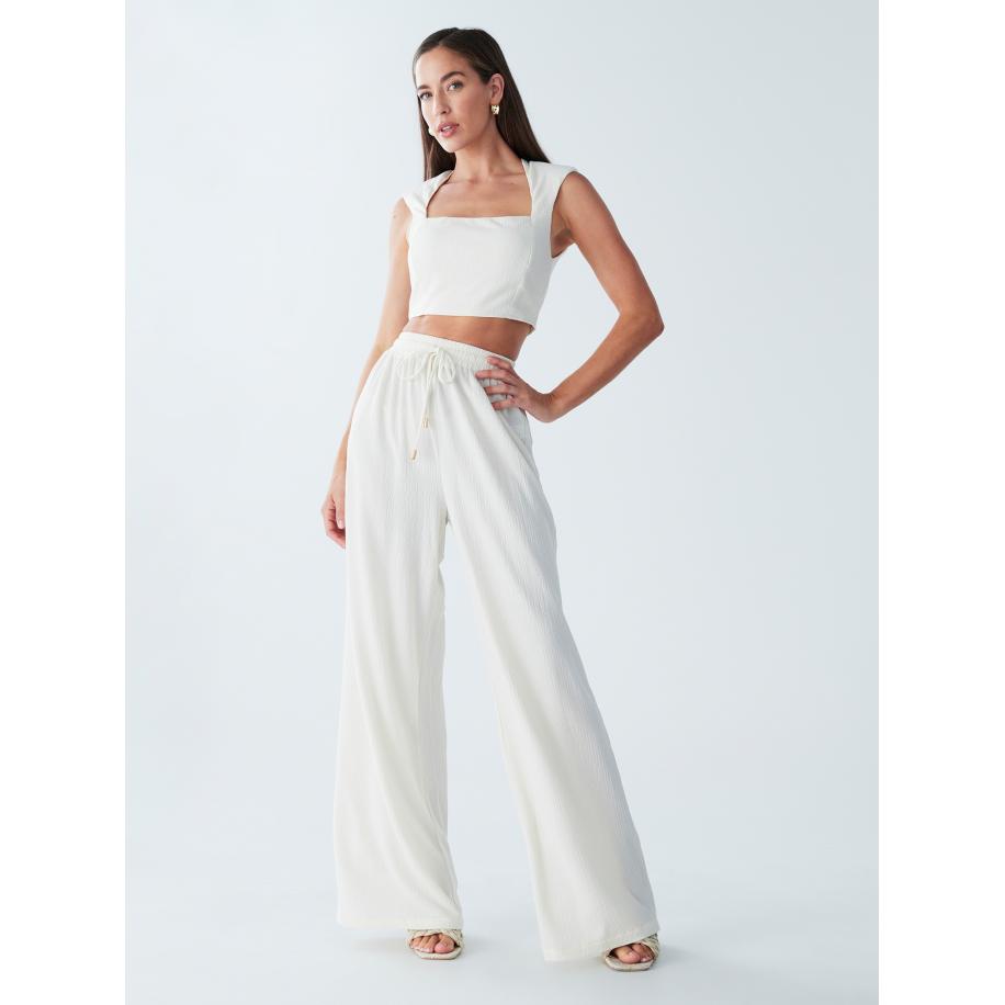 BWLDR BWLDR Broek AQUA wit -