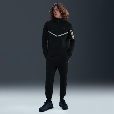 Nike Tech joggingbroek van fleece voor heren met reflecterend design-accenten - Zwart