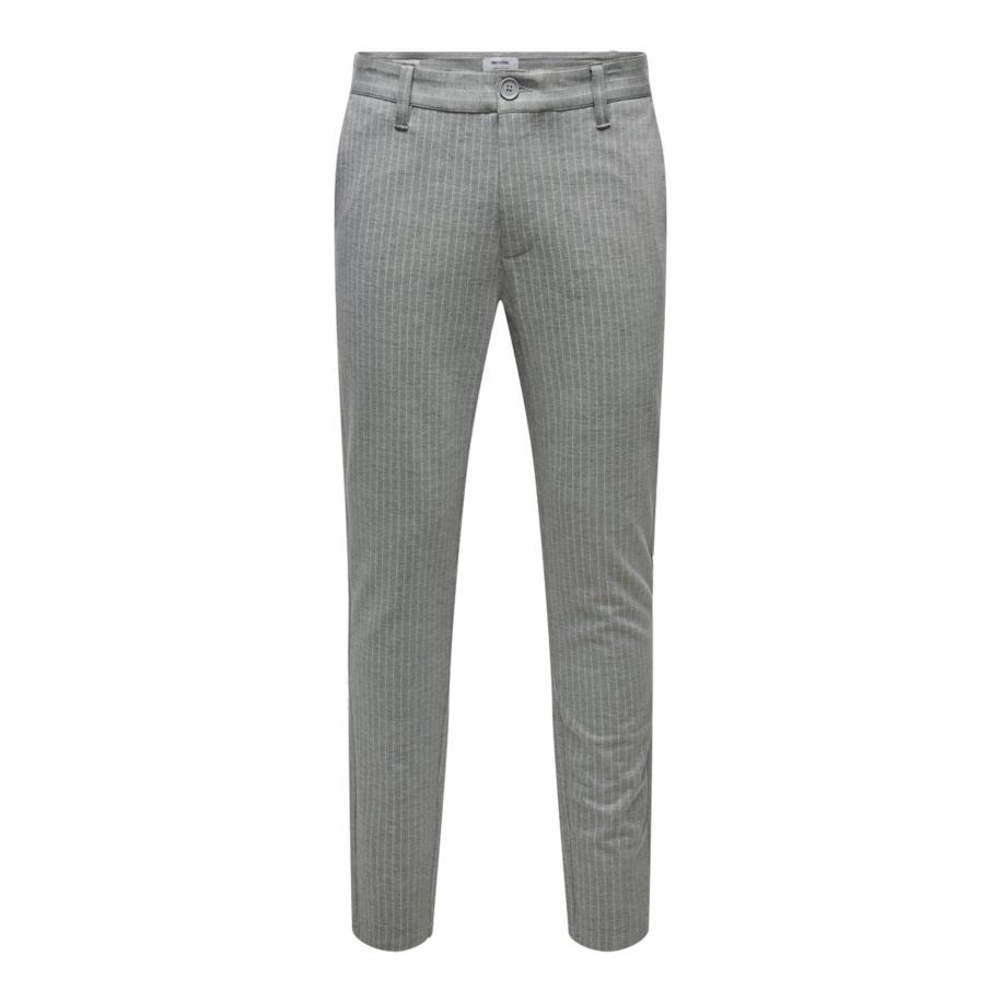 Only & Sons Only & Sons Chino Mark grijs / wit -