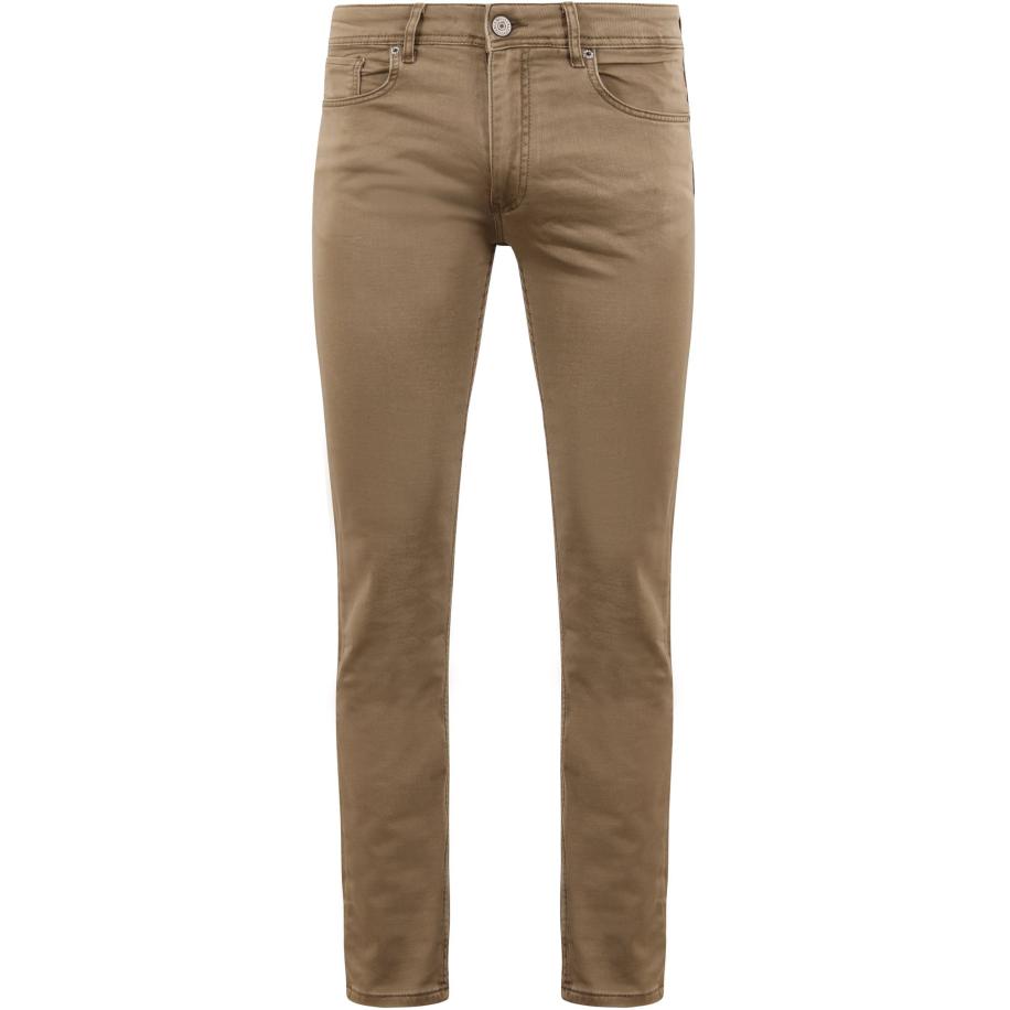 Suitable Kant Jeans Khaki Groen