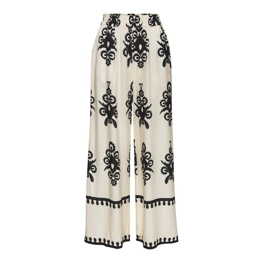 Lascana LASCANA Broek lichtbeige / zwart -