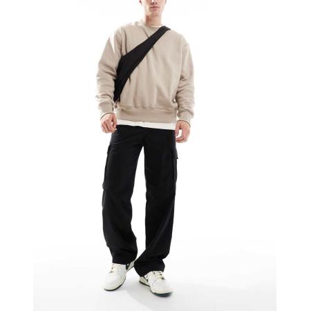 ADPT - Cargobroek met losse pasvorm in zwart