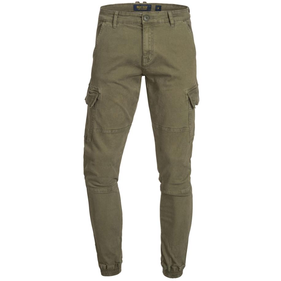 INDICODE JEANS INDICODE JEANS Cargobroek August kaki -