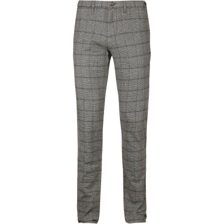 Suitable Chino Locke Ruit Grijs
