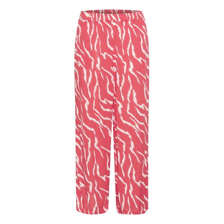 Kaffe Broek Dacia pastelrood / wit Rood