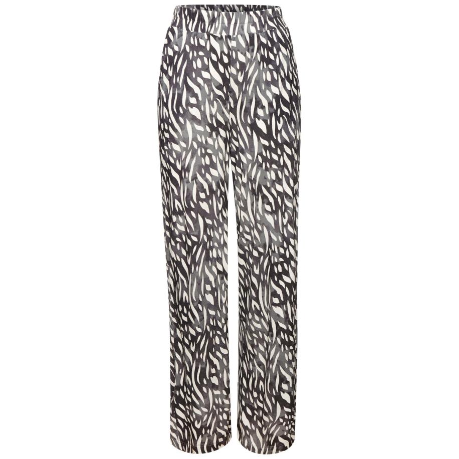 Lascana LASCANA Broek crème / zwart gemêleerd -
