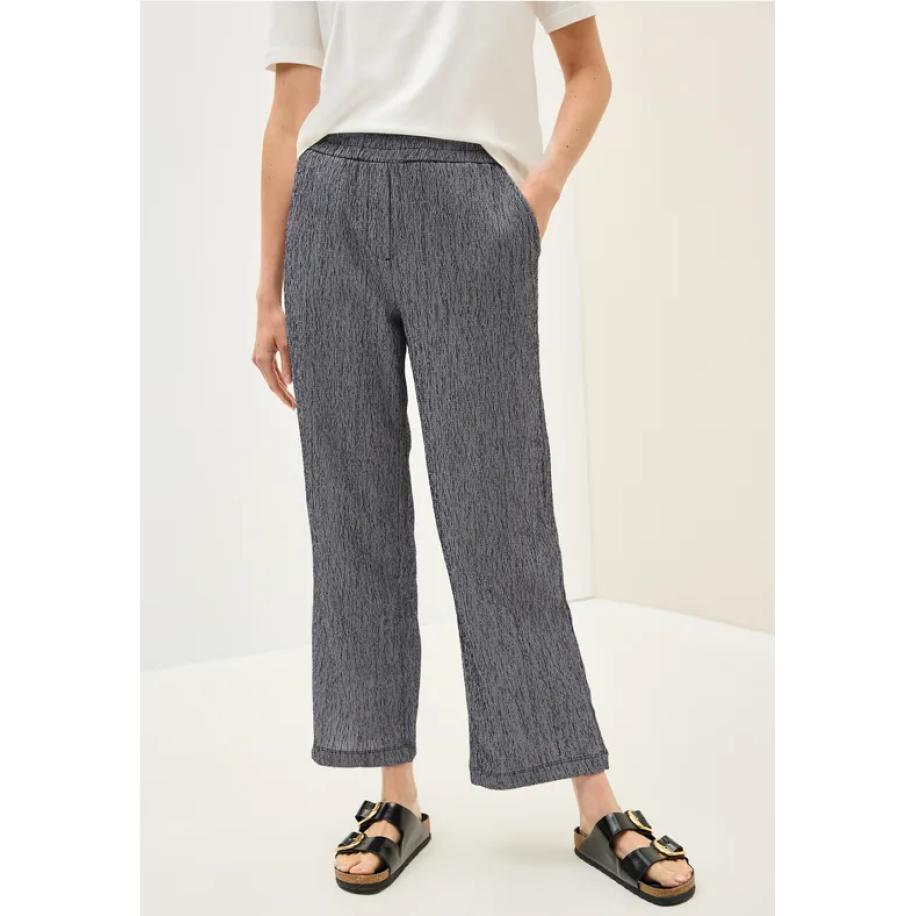 CECIL Crepe broek met rechte leg Blauw