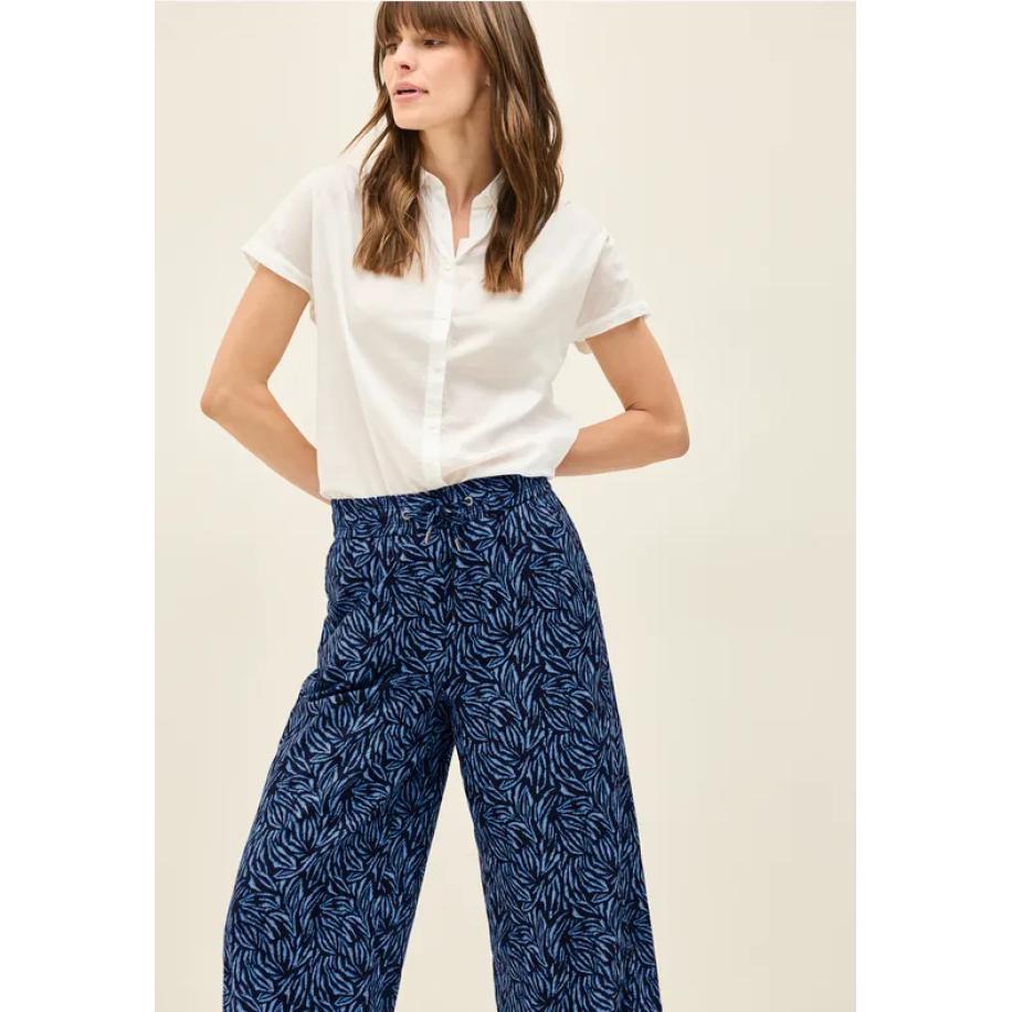 CECIL Wide Legs broek met banddetail Blauw