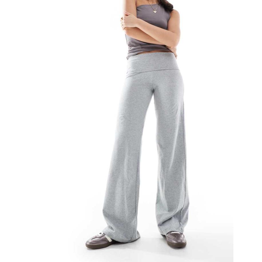 Cotton On Bella Broek met rechte pijpen in jaren 90-stijl in gemêleerd grijs Grijs