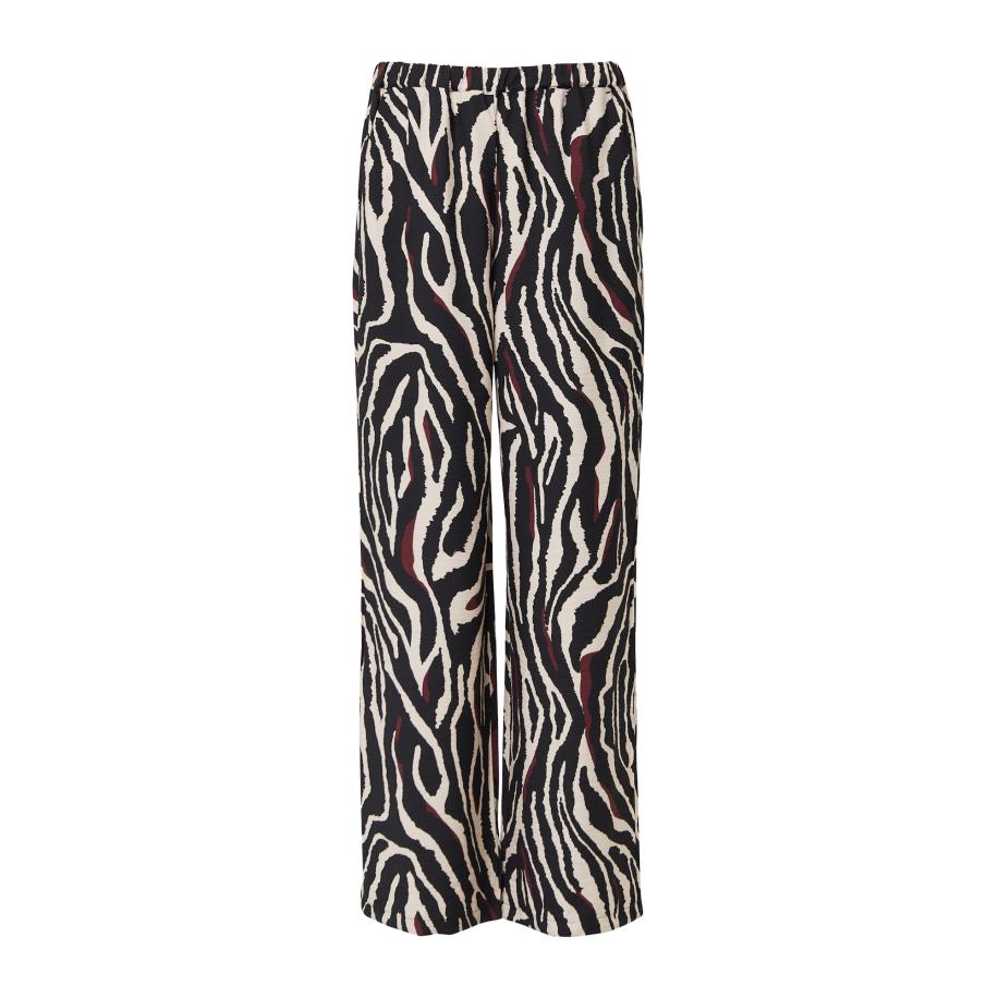 comma casual identity comma casual identity Broek beige / donkerrood / zwart -