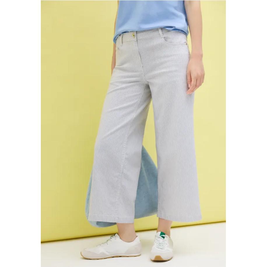 CECIL Gestreepte broek Wide Legs Blauw