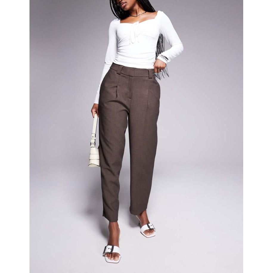 River Island Elegante broek met rechte pasvorm in bruin Bruin