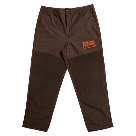HUF HUF Broek Field Crew bruin / oranje