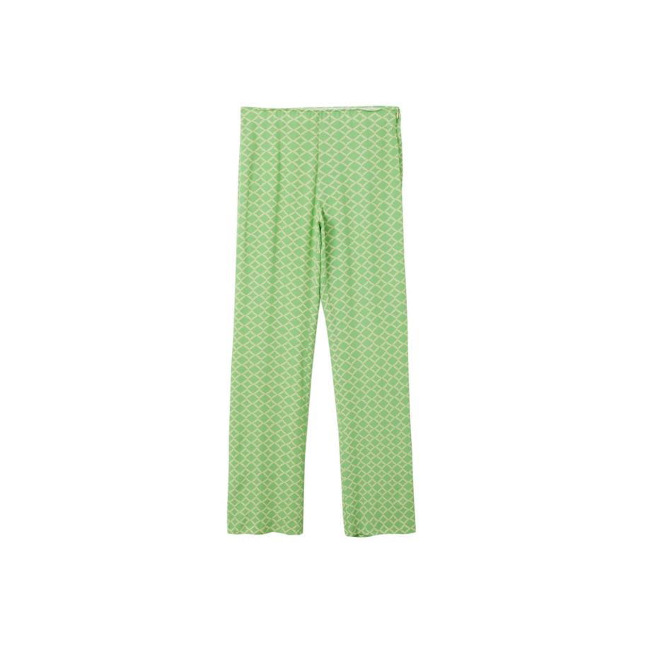 Mango MANGO Broek beige / pastelgroen -