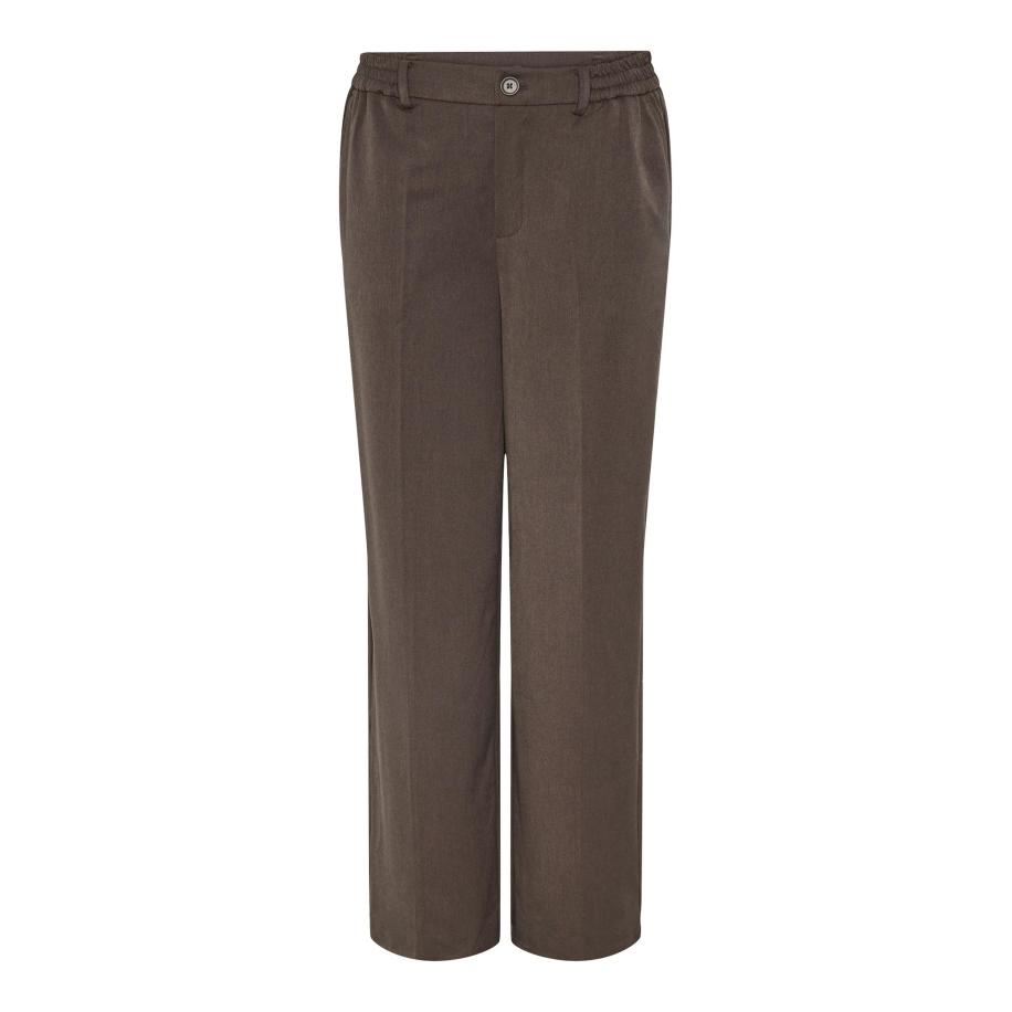 Pieces PIECES Pantalon Camil donkerbruin -