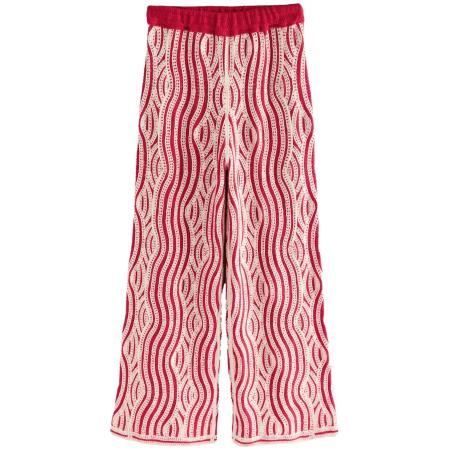 Next Next Broek cranberry / wit