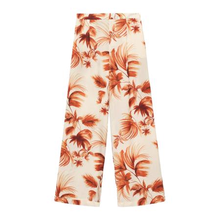 Mango MANGO Bandplooibroek bruin / kreeft / bordeaux / wolwit