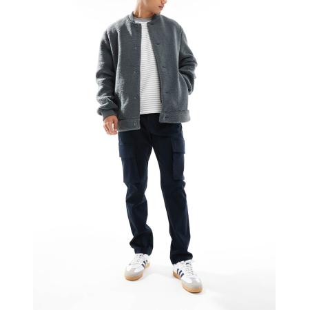 French Connection - Effen cargobroek in marineblauw