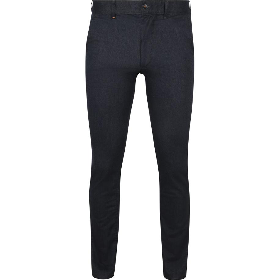 BOSS Chino Slim Navy Melange Blauw