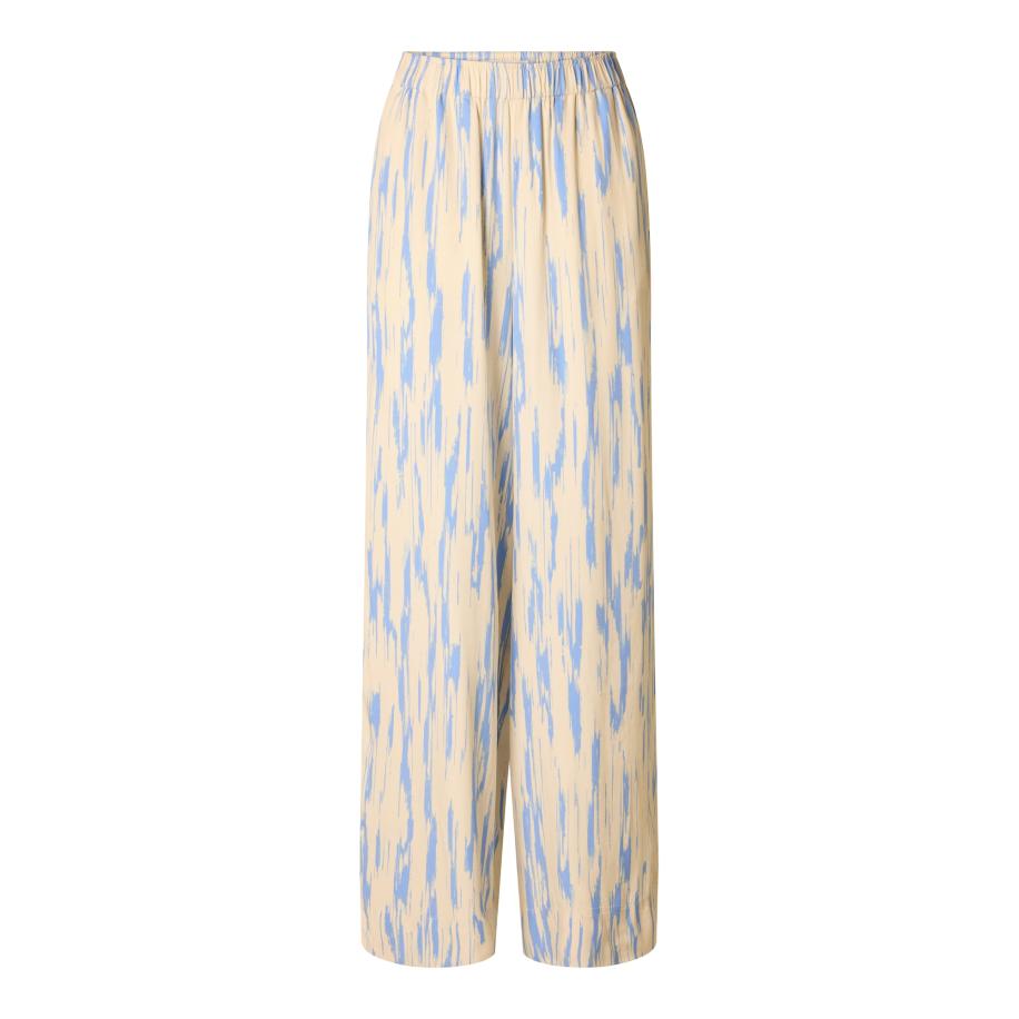 Selected SELECTED Broek BAELA taupe / lichtblauw -