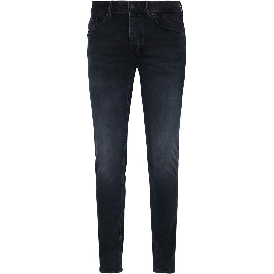 Cast Iron Riser Slim Jeans Vintage Washed Denim Zwart Zwart