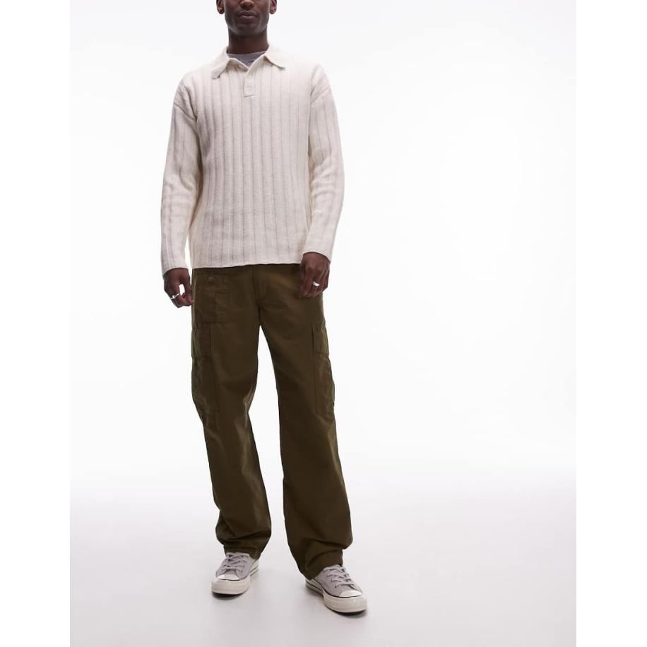 Levi's - Parachute Cargo - Ruimvallende nylon broek van katoen in donkergroen Groen