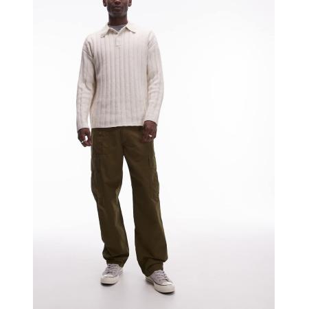 Levi's - Parachute Cargo - Ruimvallende nylon broek van katoen in donkergroen