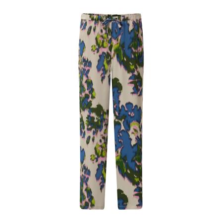 Comma COMMA Broek beige / blauw / groen / pink