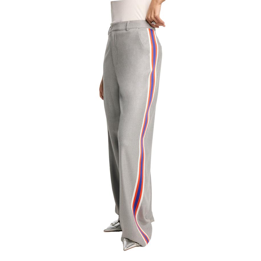 Alix The Label Coated Herringbone Pantalon Grijs