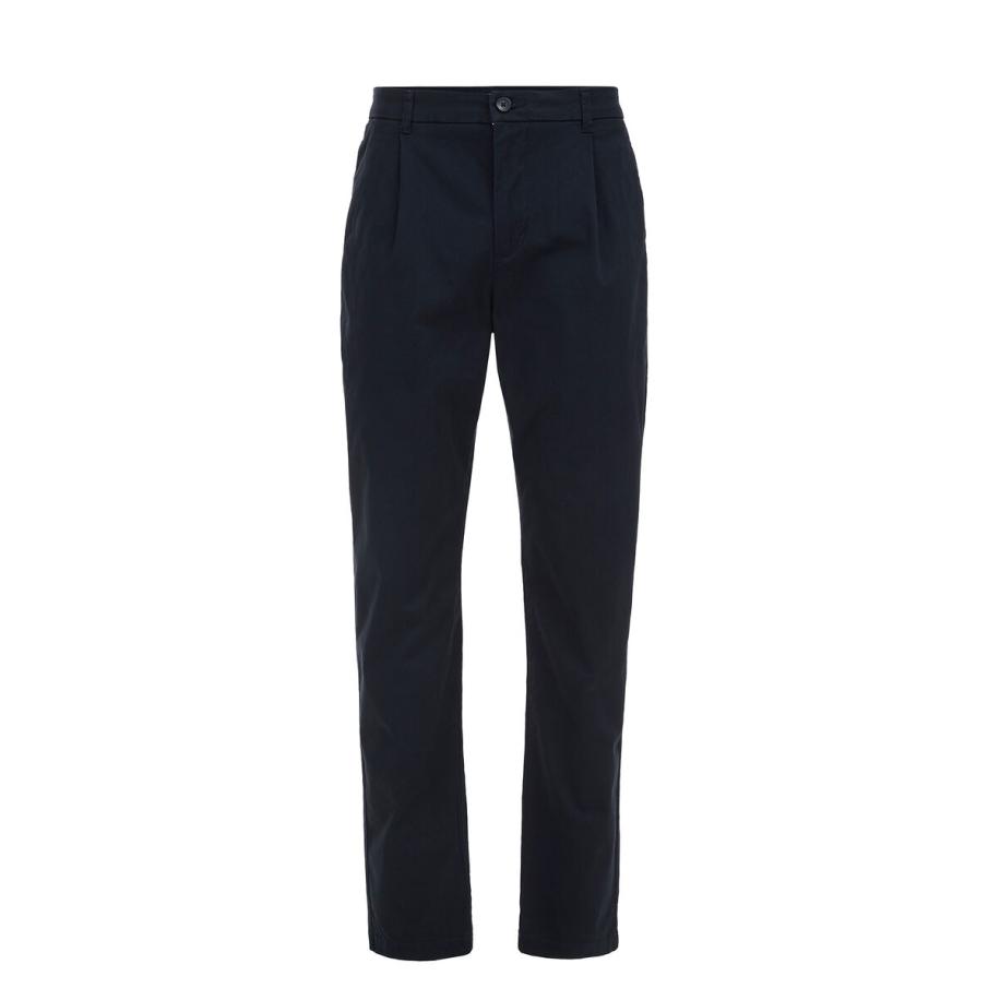 Fundamentals heren tapered fit chino met stretch - Tapered - Donkerblauw - Katoen - Maat: 29/30 Blauw