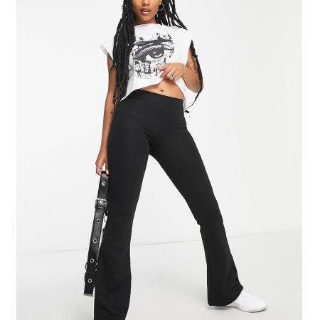 Only Petite Flare broek met hoge taille in zwart