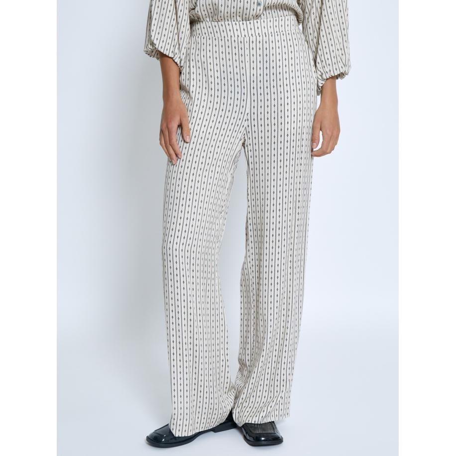 Peppercorn Broek Gabriella beige / zwart Bruin