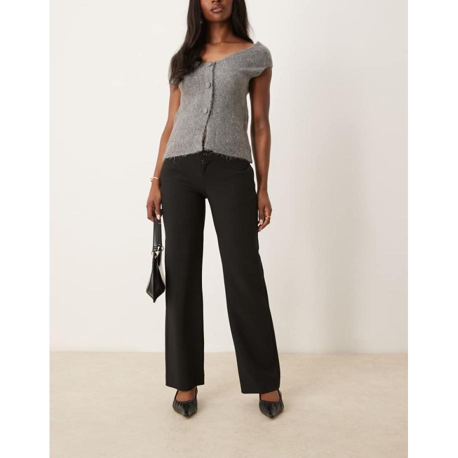 Gina Tricot Elegante broek met rechte pijpen in zwart Zwart