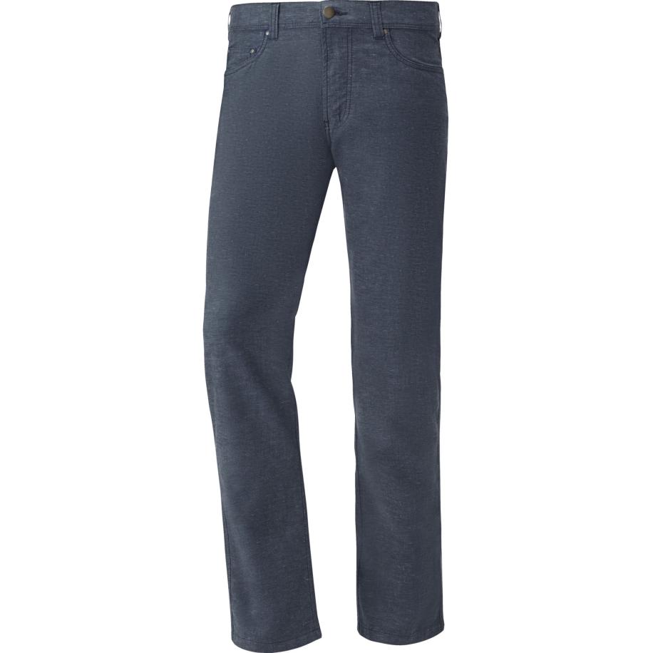 Charles Colby linnen broeken donkerblauw, Effen Blauw