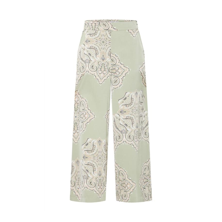 b.young b.young Broek BYJANNIKE beige / ecru / pastelgroen / zwart -