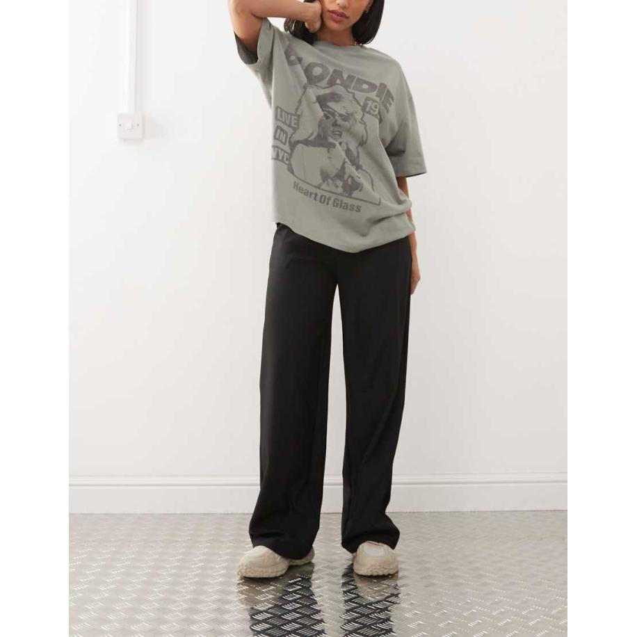 Princess Polly Elegante broek met wijde pijpen in zwart Zwart