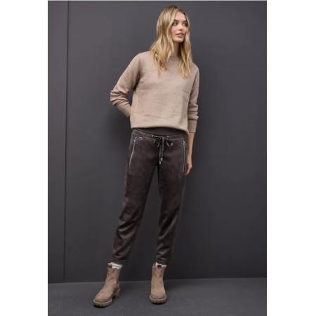 Street One Loose Fit velours broek