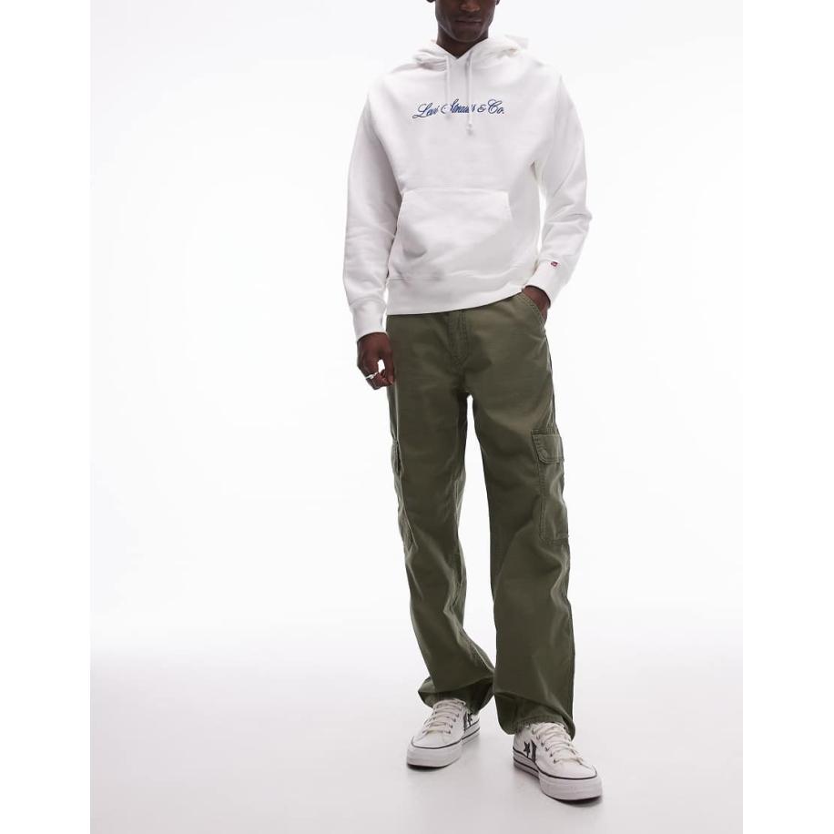 Levi's - 568 Cargo - Losse broek met rechte pijpen in donkergroen Groen